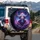 Bull Head Strong Horns Celestial Disc Cosmic Nebula - Wildlife Lover Gift Spare Tire Cover - 3