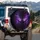 Electric Purple Cat Eyes Cosmic Swirl - Mystical Fantasy Decor Cat Lover Gift Spare Tire Cover - 3