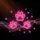 Vivid Neon Pink Glowing Pet Paw Prints Dynamic Orange Light Black - Car Pet Lover Gift Spare Tire Cover - 6