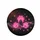 Vivid Neon Pink Glowing Pet Paw Prints Dynamic Orange Light Black - Car Pet Lover Gift Spare Tire Cover - 4