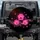 Vivid Neon Pink Glowing Pet Paw Prints Dynamic Orange Light Black - Car Pet Lover Gift Spare Tire Cover - 1