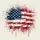 Brushstroke American Flag Splatters - Independence Day Gift for Veterans Spare Tire Cover - 6