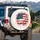 Brushstroke American Flag Splatters - Independence Day Gift for Veterans Spare Tire Cover - 3