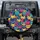 Dense Vibrant Cartoon Cat Faces - Cat Lover Everyday Gift Spare Tire Cover - 1