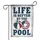 LIFE IS BETTER BY THE POOL" Text Beach Ball Pool Ring - Summer Home Decor Garden Flag - 3