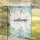Welcome Script Blue Floral Foliage - Rustic Home Decor Gift Garden Flag - 5