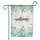 Welcome Script Blue Floral Foliage - Rustic Home Decor Gift Garden Flag - 3
