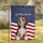 Beagle Puppy American Flag God Bless America - Patriotic Home Decor Gift for Dog Lovers Garden Flag - 1