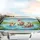 Otters Water Lilies Wildflowers Hot Air Balloon Road Trip Gift for Otter Lover Car Sunshade - 5