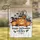Three Jack-o'-Lanterns Wearing Witches Hats Rustic Wood Halloween Decor Garden Flag - 1