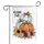 Polka Dot Gingham Pumpkin Stack Fall Flowers Welcome - Autumn Home Decor Gift Garden Flag - 3