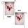 Deep Red Pale Pink Floating Hearts Bare Tree Branches - Home Decor Gift Garden Flag - 4