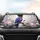 Majestic Purple Blue Macaw Parrot Pink Peonies Floral - Car Interior Upgrade Wildlife Lover Gift Car Sunshade - 4