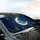 Crescent Moon Flowers Leaves Stardust Celestial Sky Road Trip Travel Essentials Gift Car Sunshade - 6
