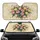 Tulips Forget-Me-Nots Floral Bouquet Golden Scrollwork Vintage Parchment Car Interior Upgrade Car Sunshade - 1
