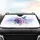 Iridescent Blue Teal Hummingbird Purple Flowers - Road Trip Car Interior Upgrade Car Sunshade - 4