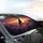 Crow Silhouette Gnarled Tree Sunset Mountain - Road Trip Accessory for Wildlife Lover Car Sunshade - 6