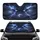 Menacing Electric Blue Eyes Lightning Cosmic Storm - Car Interior Upgrade Car Sunshade - 1