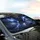 Menacing Electric Blue Eyes Lightning Cosmic Storm - Car Interior Upgrade Car Sunshade - 6