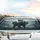 Grizzly Bear Maple Leaf Canadian Forest Misty Mountains Rustic Planks Road Trip Gift Car Sunshade - 5