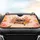 Retro 1960s Record Player Floral - Music Lover Road Trip Gift Car Sunshade - 4