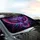 Majestic Cosmic Owl Geometric Tribal Glowing Neon - Car Interior Upgrade Car Sunshade - 6