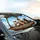 Five Anthropomorphic Cats Road Trip - Road Trip Gift for Cat Lovers Car Sunshade - 6