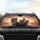 Cats in Sunglasses Driving Desert Highway - Sunset Road Trip Gift for Cat Lovers Car Sunshade - 4