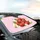Strawberries Daisy Flowers Pink Swirls Auto Interior Upgrade Car Sunshade - 6