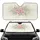 Elegant Pink Rose Garden Sage Green Leaves - Road Trip Travel Essential Car Sunshade - 1