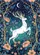 White Deer Golden Antlers Moon Flowers Night Sky - Wildlife Home Decor Gift Garden Flag - 6