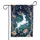 White Deer Golden Antlers Moon Flowers Night Sky - Wildlife Home Decor Gift Garden Flag - 3