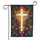 Christian Cross Stained Glass Pane Mosaic - Devotional Home Decor Gift for Christians Garden Flag - 3