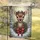 Baby Fawn Deer Christmas Wreath Snowflakes - Winter Holiday Decor Gift Garden Flag - 5