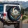 Emerald Gemstone Golden Moon Stars White Flower Home Decor Gift Spare Tire Cover - 3