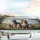 Adventurous Dog Pack Landscape - Road Trip Car Interior Upgrade for Dog Lovers Car Sunshade - 5