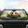 Realistic Guinea Pigs Driving Car Lush Hills - Road Trip Car Accessory Car Sunshade - 4