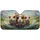 Realistic Guinea Pigs Driving Car Lush Hills - Road Trip Car Accessory Car Sunshade - 3