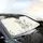 Majestic Bull Skull Cowboy Hat Boots Cinematic Desert Road Trip Gift Car Sunshade - 6