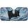 Black Cats Joyful Adventure Sky Clouds - Road Trip Gift for Cat Lover Car Sunshade - 3