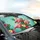 Flamingos Tropical Flowers Palm - Road Trip Travel Accessory Flamingo Lover Gift Car Sunshade - 6