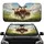 Comical Hereford Cow Family Driving Car - Road Trip Gift for Cow Lovers Car Sunshade - 1