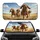 Four Bloodhound Dogs Golden Fields Landscape - Road Trip Gift for Dog Lovers Car Sunshade - 1
