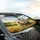 Four Bull Terriers Countryside Adventure – Road Trip Gift for Dog Lover Car Sunshade - 6