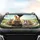 Four Realistic Rabbits Driving Car Road Trip Adventure - Car Interior Upgrade Car Sunshade - 4