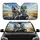 Siberian Huskies Driving Open Road - Road Trip Gift for Husky Lover Car Sunshade - 1