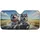 Siberian Huskies Driving Open Road - Road Trip Gift for Husky Lover Car Sunshade - 3