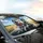 Siberian Huskies Driving Open Road - Road Trip Gift for Husky Lover Car Sunshade - 6