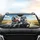Siberian Huskies Driving Open Road - Road Trip Gift for Husky Lover Car Sunshade - 4