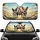 Four Corgis Adventure Landscape - Road Trip Gift for Corgi Owner Car Sunshade - 1
